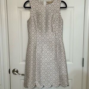 Michael Kors Collective Dress Scallop Hem Jacquard Sz 6